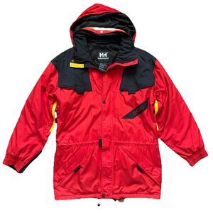 Vintage 90s Helly Hansen HH Helly-Tech Ski Parka Jacket Red Fits M/L Thinsulate